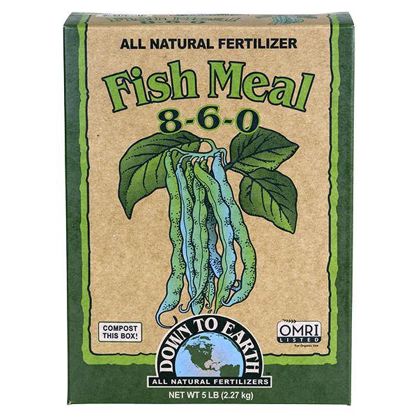 Nutrients, Additives & Solutions - Down To Earth Fish Meal, 5lb - 714360078899- Gardin Warehouse