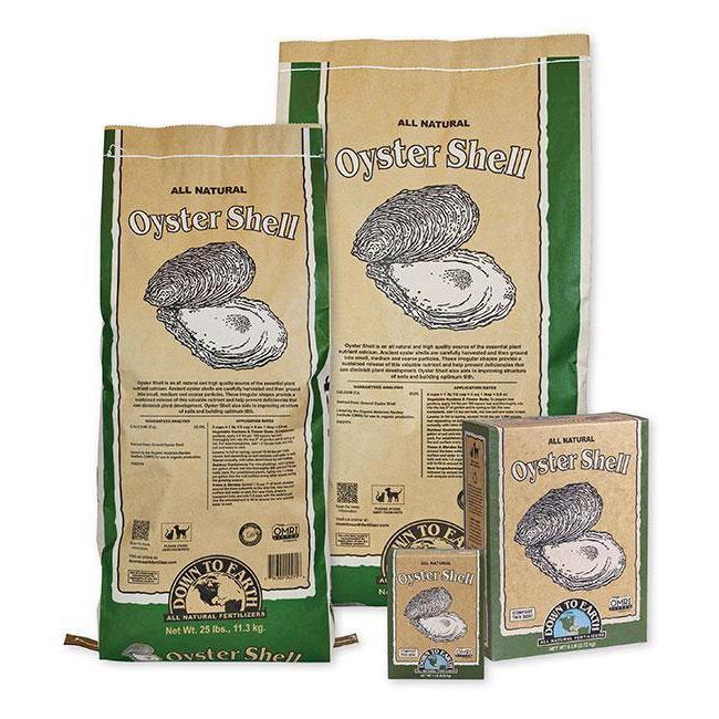 Nutrients, Additives & Solutions - Down To Earth Oyster Shell, 5lb - 714360078141- Gardin Warehouse