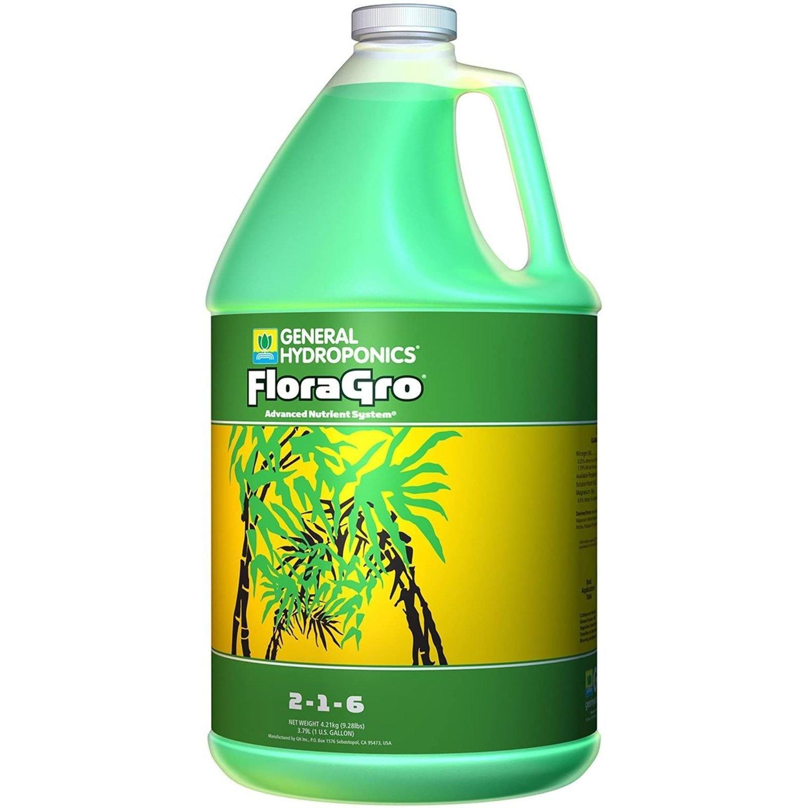 Nutrients, Additives & Solutions - General Hydroponics Flora Gro, Quart - 793094014229- Gardin Warehouse