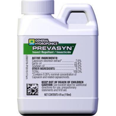 Pest & Disease Control - General Hydroponics Prevasyn Insect Repellant / Insecticide, 4oz - 793094021104- Gardin Warehouse