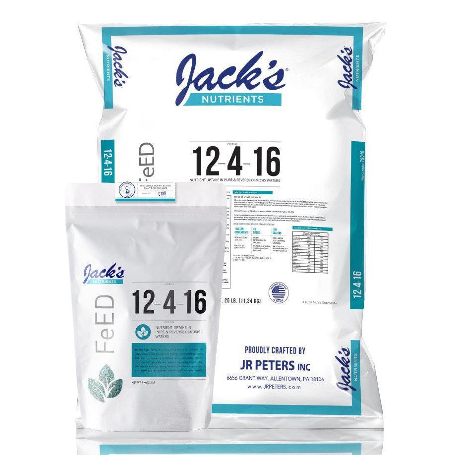 Nutrients, Additives & Solutions - Jack's Nutrients - RO | 12-4-16 - 671341790419- Gardin Warehouse