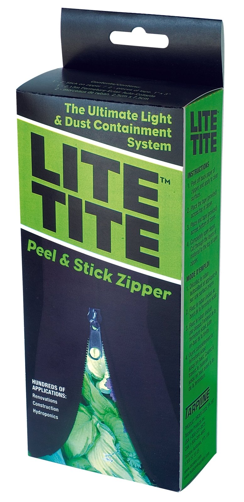 Environment - Lite Tite Tarp Zip-Up - Peel & Stick Zipper - 778349856328- Gardin Warehouse
