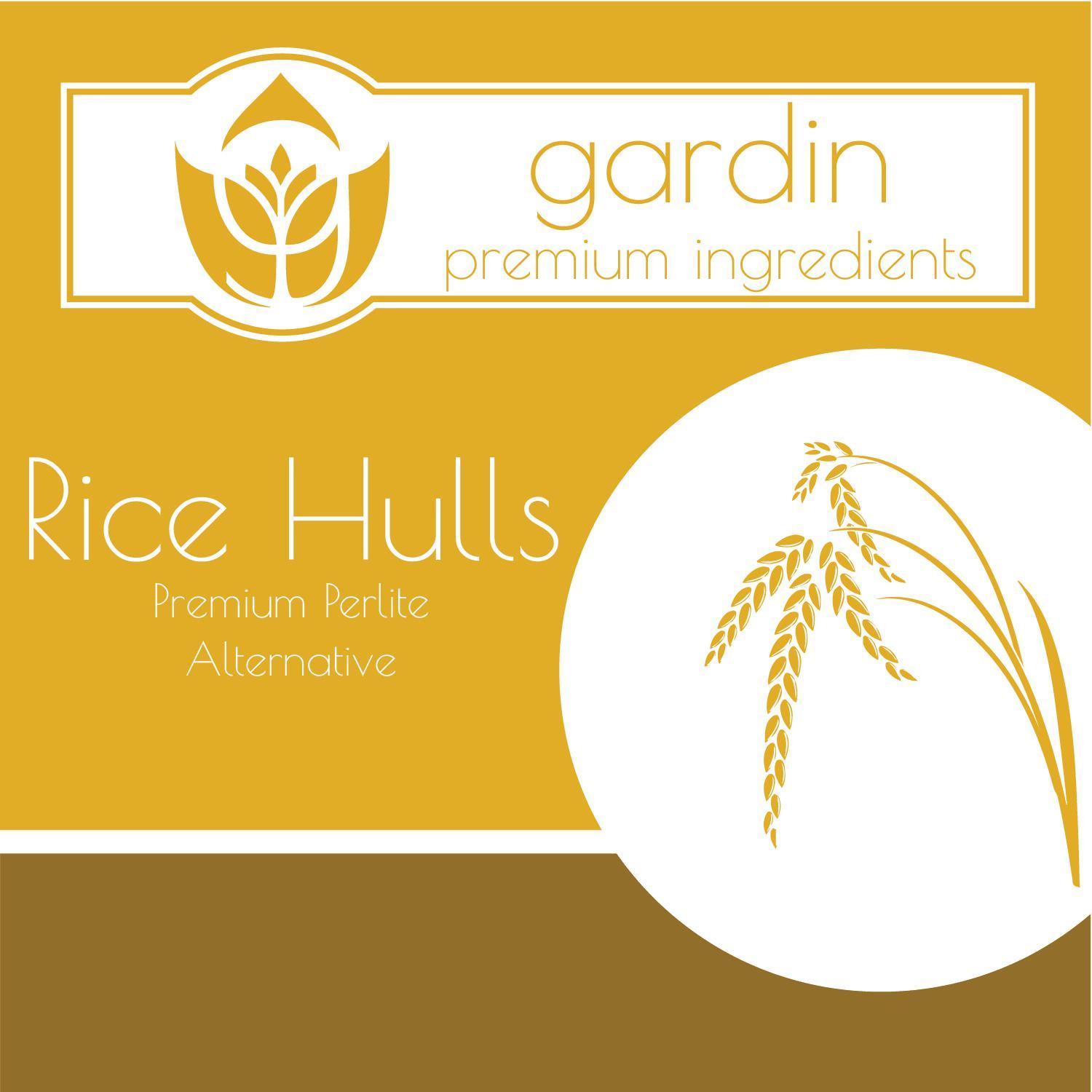 Soil, Media & Amendments - Rice Hulls - Premium Perlite Alternative - Gardin Warehouse